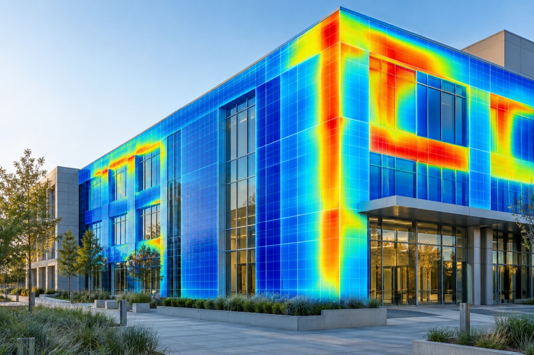 Concept visualization of building thermal analysis